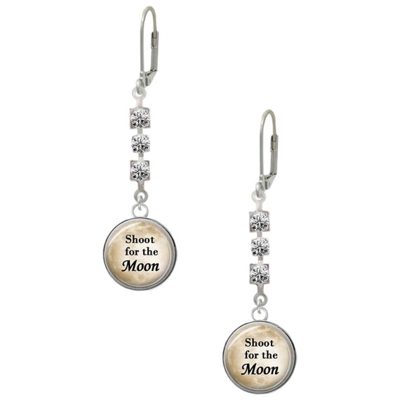 Domed Shoot for the Moon Crystal Madison Leverback Earrings