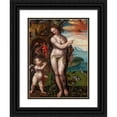 thumbnail image 1 of Domenico Beccafumi 15x18 Black Ornate Wood Framed Double Matted Museum Art Print Titled - Venus and Cupid (circa 1530), 1 of 5