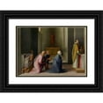 thumbnail image 1 of Domenico Beccafumi 18x14 Black Ornate Wood Framed Double Matted Museum Art Print Titled - The Miraculous Communion of Saint Catherine of Siena (1513-1515), 1 of 5