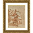 thumbnail image 1 of Domenico Beccafumi 19x24 Gold Ornate Framed and Double Matted Museum Art Print Titled - Study for ‘The Four Doctors of the Church’, 1 of 4