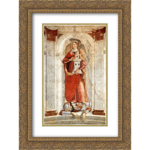Domenico Ghirlandaio 2x Matted 20x24 Gold Ornate Framed Art Print 'St. Barbara'