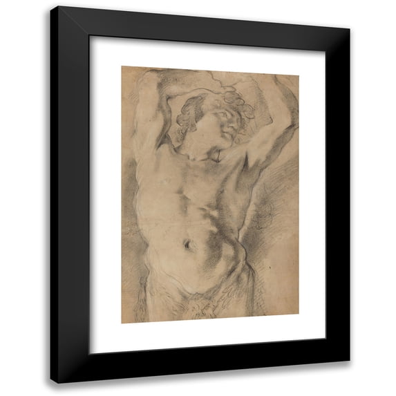Domenico Maria Canuti 13x18 Black Modern Framed Museum Art Print Titled - Male Herm