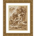 thumbnail image 1 of Domenico Piola 19x24 Gold Ornate Framed and Double Matted Museum Art Print Titled - Descent from the Cross, 1 of 4
