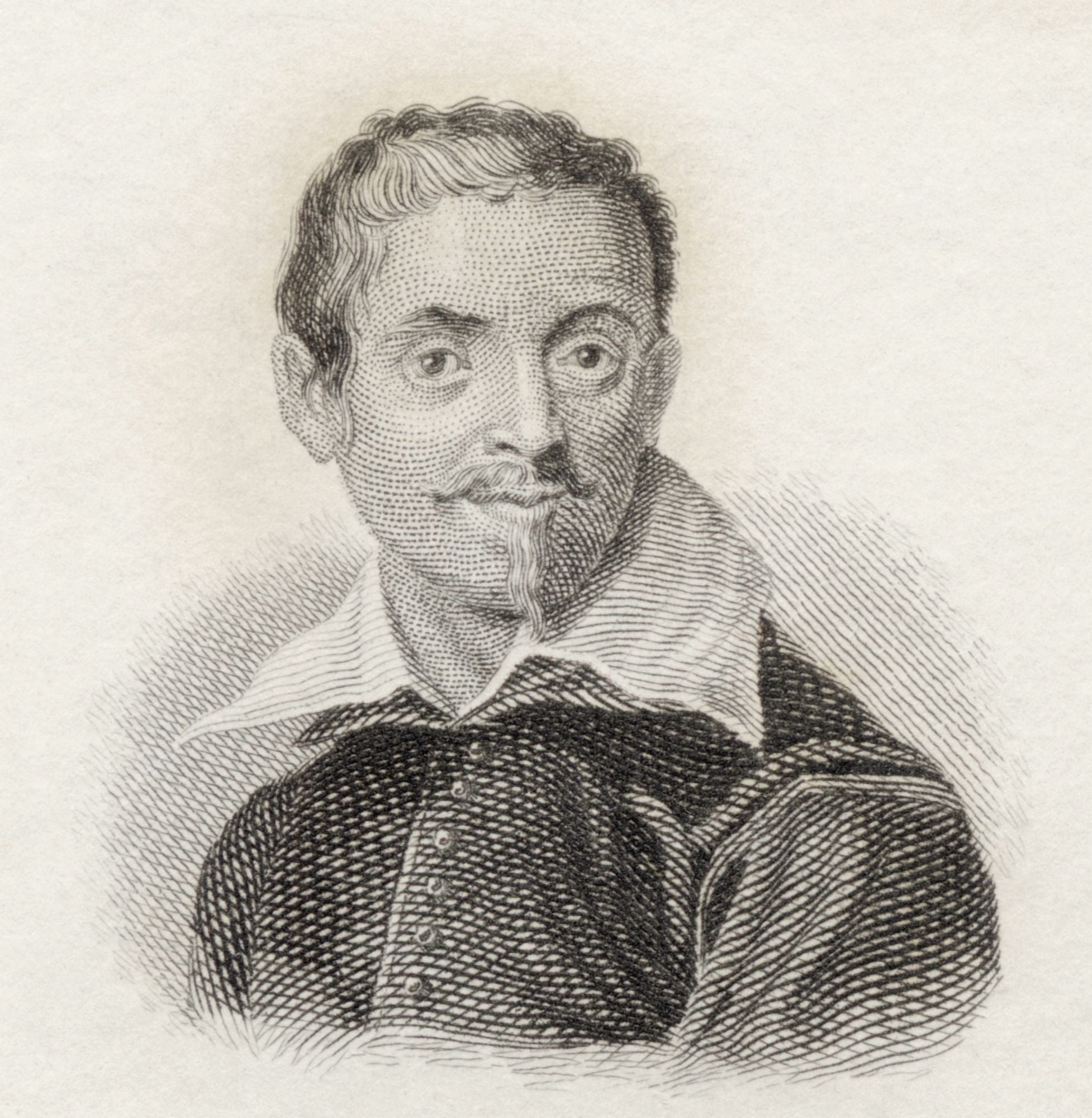 Domenico Zampieri 1581 To 1641 Italian Baroque Painter From Crabbs Historical Dictionary Published 1825 Canvas Art - Ken Welsh Design Pics (24 x 24)