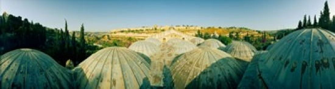 Domes at the Church of All Nations Jerusalem Israel Canvas Art - Panoramic Images (21 x 6)
