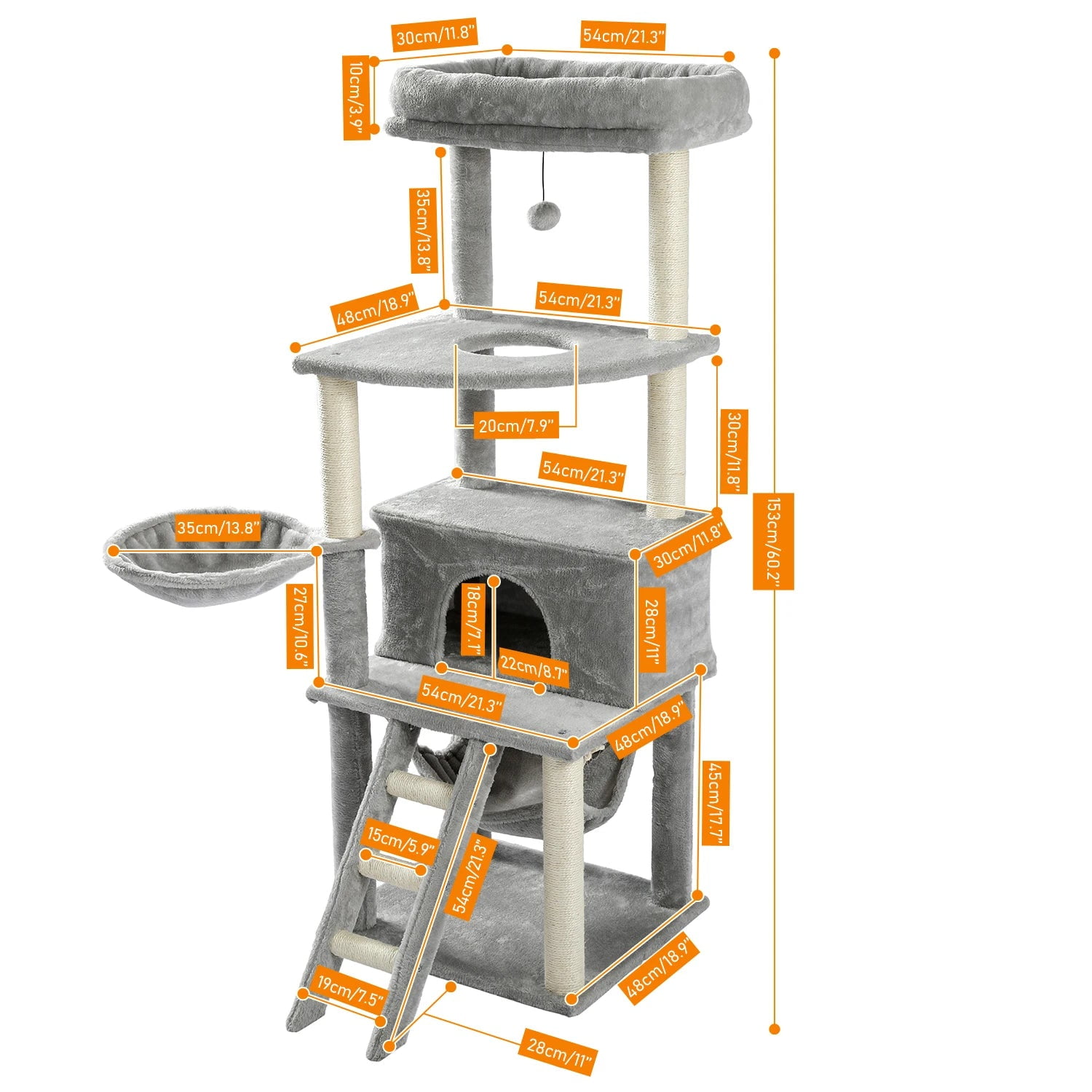 Domestic Delivery Cats Climbing Trestle Pet Scratcher Tree Candos Multi