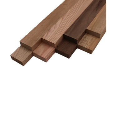 Domestic Exotic Variety Pack - Butternut, Coffee Nut, Walnut, Quarter Sawn Sycamore - 3/4" x 2" (8 Pcs)