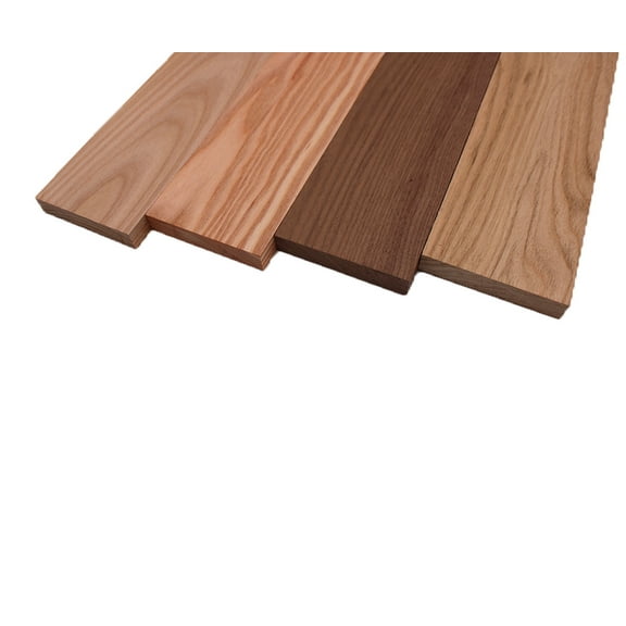 Domestic Exotic Variety Pack - Butternut, Coffee Nut, Walnut, Quarter Sawn Sycamore - 3/4" x 4" (4 Pcs)