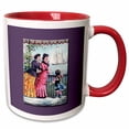 thumbnail image 1 of 3drose, Domestic S.m. Company Advertising Art Victorian Era Women Watching a Sailboat, 15oz Two-tone Red Mug, 1 of 6