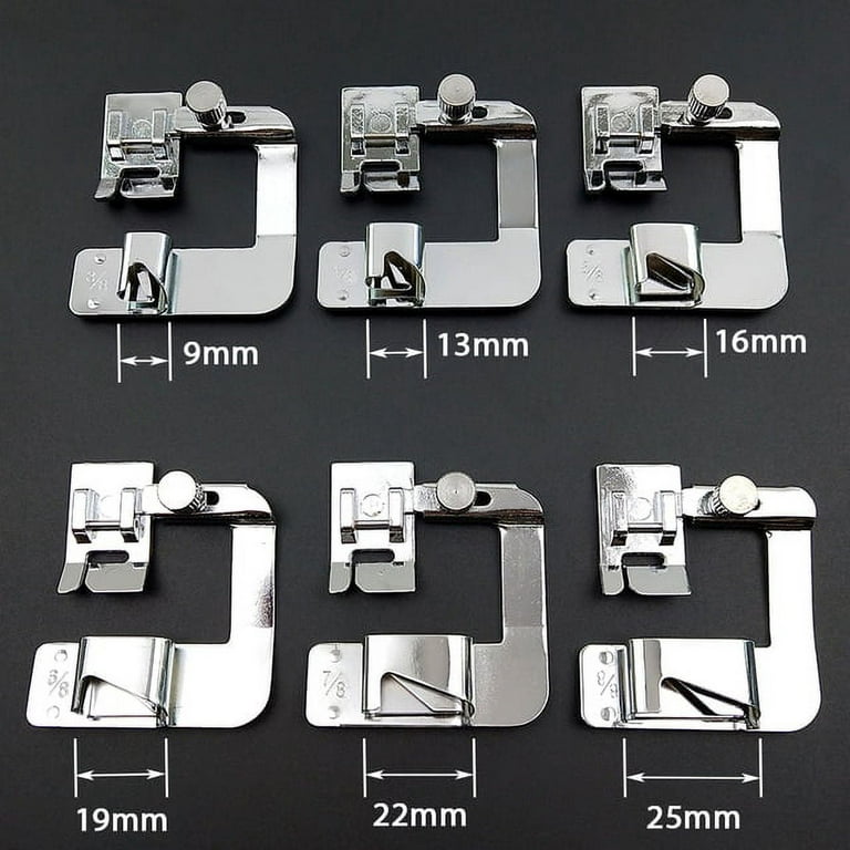 13 19 22mm Domestic Sewing Machine Foot Presser Foot Rolled Hem Feet for  Brother Singer Sew Accessories - China Hemming Foot, Presser Foot
