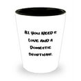 thumbnail image 1 of Domestic Shorthair Cat Gifts For Cat Lovers, All You Need is Love, Beautiful Domestic Shorthair Cat Shot Glass, Ceramic Cup From Friends, 1 of 1