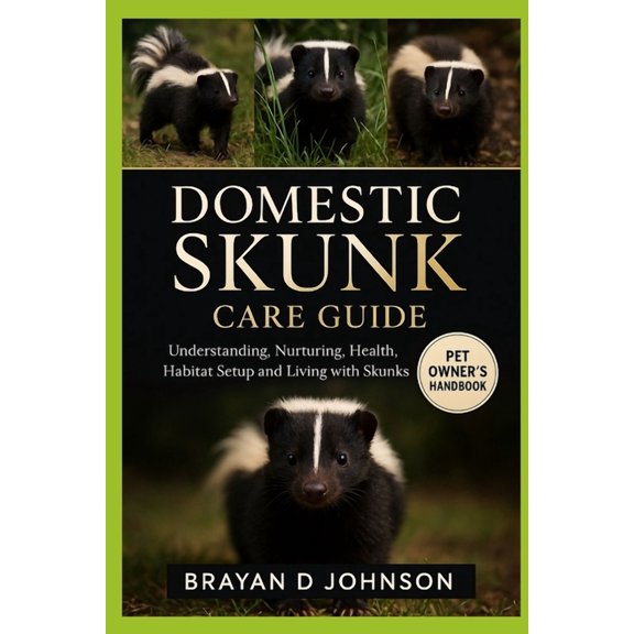 Domestic Skunk Care Guide: Understanding, Nurturing, Health, Habitat Setup, and Living with Skunks, (Paperback)