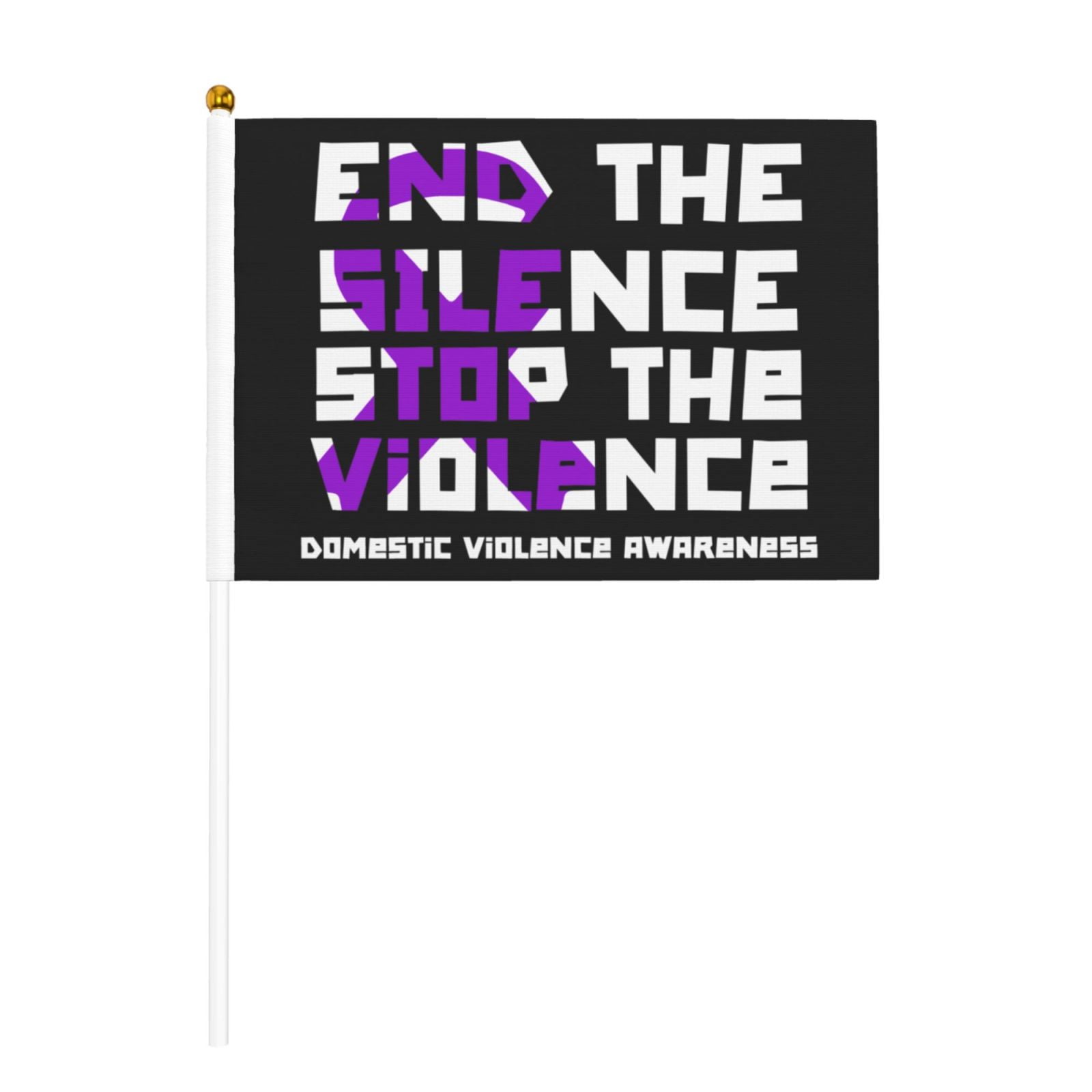 Domestic Violence Awareness Month Flags 10 Packs Mini Handheld Flag ...