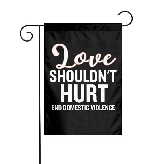 Domestic Violence Awareness Month Garden Flag Decoration Yard Farmhouse Double Sided Holiday Party Outdoor Camping Decor Flags 12x18in