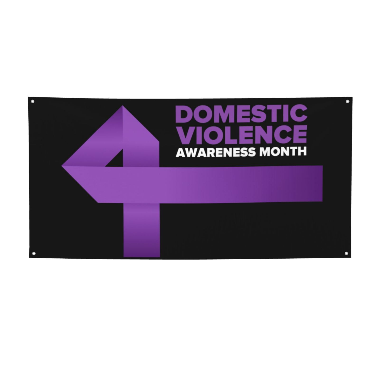 Domestic Violence Awareness Month Purple Ribbon Banner Backdrop Porch ...