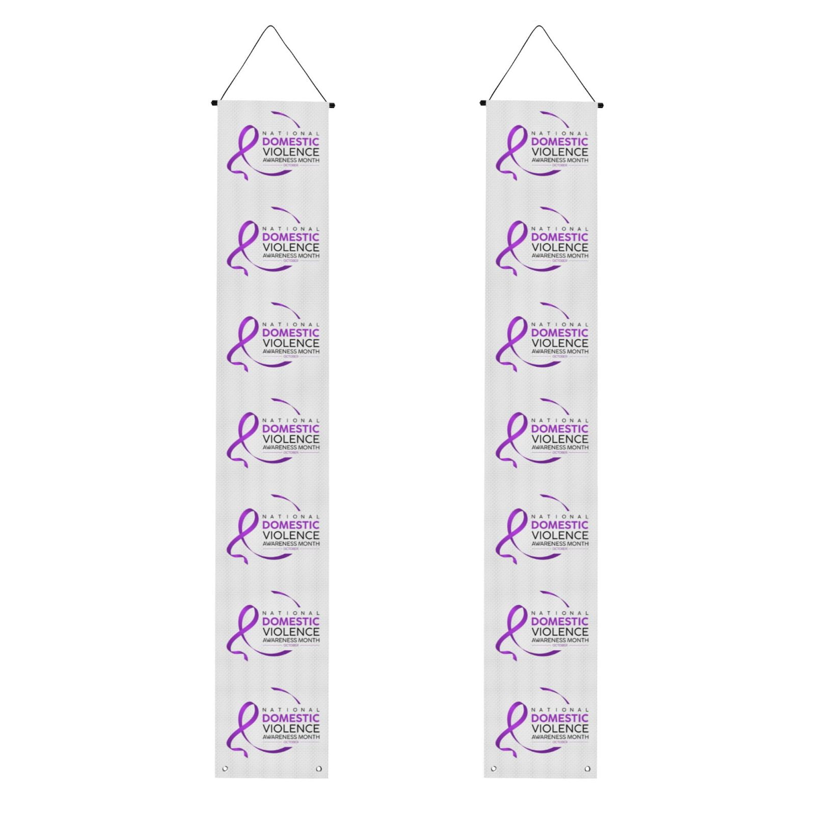 Domestic Violence Awareness Month Purple Ribbon Door Banner Decor Porch ...
