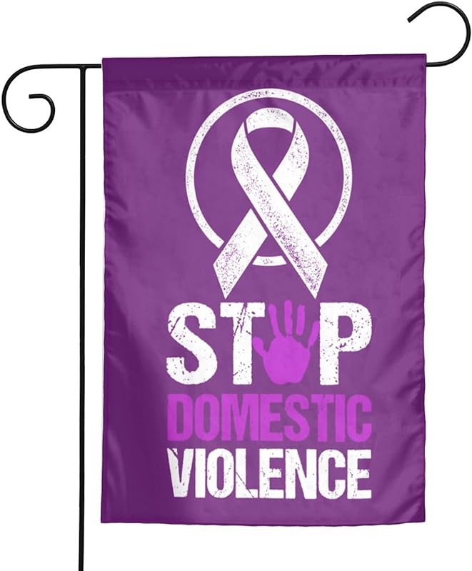 Domestic Violence Awareness Month Purple Ribbon Flag Double Sided ...