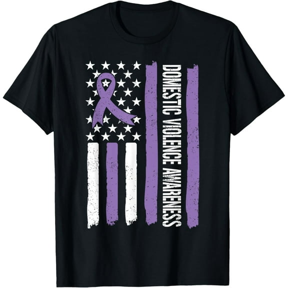 Domestic Violence Awareness Month T-ShirtMen and women, Black T-shirt, size: Extra large
