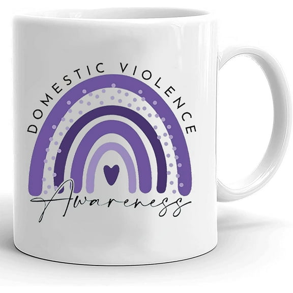 Domestic Violence Awareness Mug, Stop Domestic Violence Coffee Mug, Domestic Violence Warrior Gifts For Women, End Violence Cup, Feminist Gifts, Women Freeedom Ceramic Coffee Mug 11oz 15oz