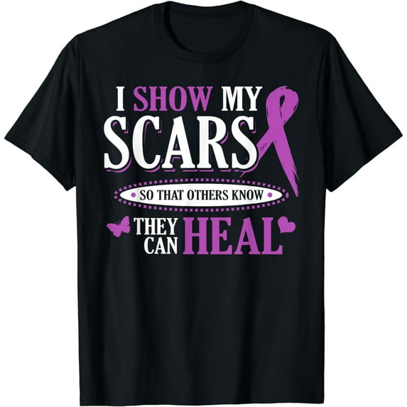 Domestic Violence Awareness Purple Ribbon T Shirt
