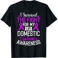 thumbnail image 1 of Domestic Violence Awareness Shirt Survivor Gift T-ShirtMen and women, Black T-shirt, size: Extra large, 1 of 4