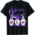 thumbnail image 1 of Domestic Violence Awareness, Survivor, purple Gnomes T-Shirt, 1 of 4