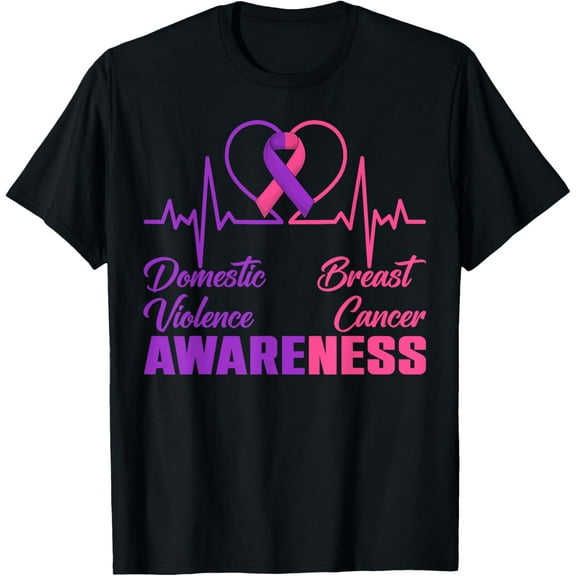 Domestic Violence & Breast Cancer Awareness Month Warrior T-Shirt