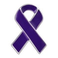 thumbnail image 1 of Domestic Violence Purple Ribbon Awareness Pins, 1 of 3