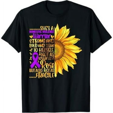 Domestic Violence Shirt She's Is A Domestic Violence Warrior T-Shirt