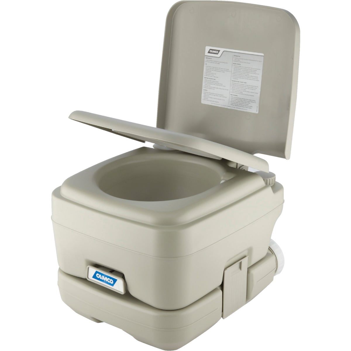 Dometic 301096202 2.5 Gallon Portable Toilet, Parchment
