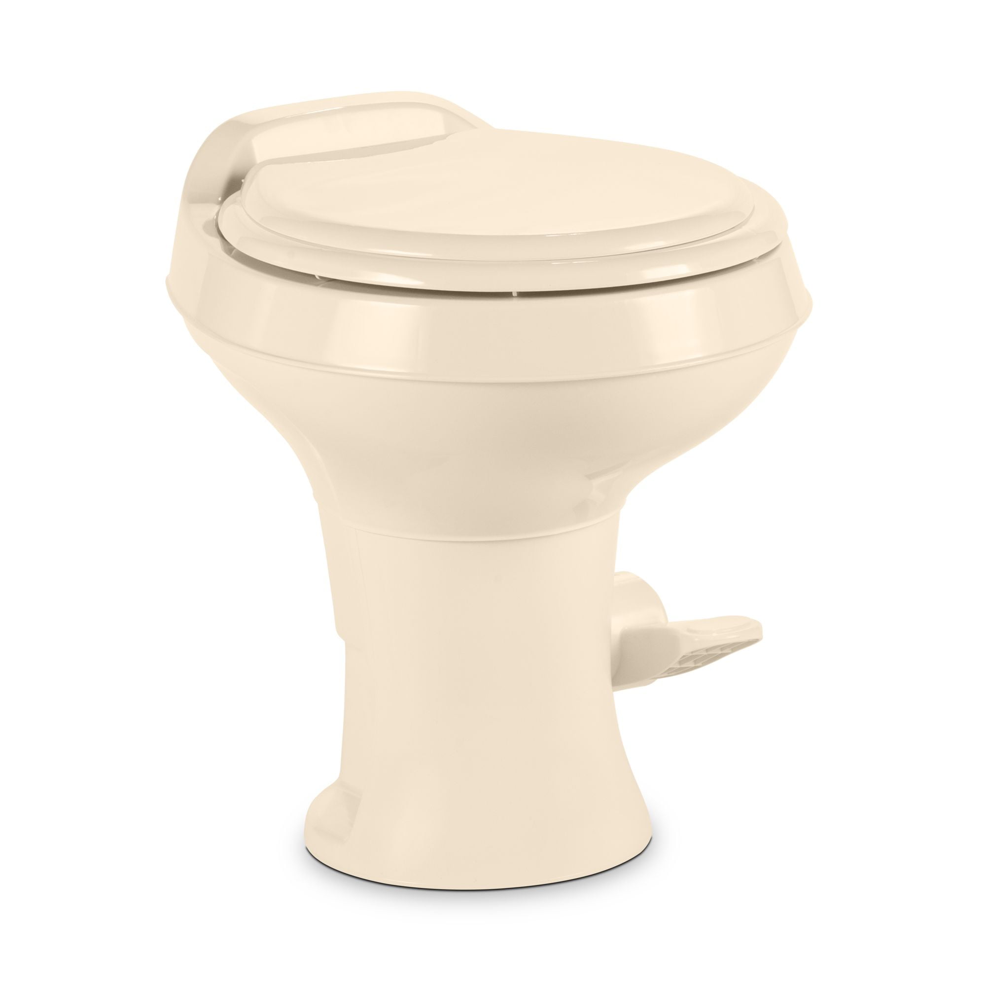 Dometic 302300073 300 Series Standard Height Heavy Duty Plastic RV Toilet, Bone