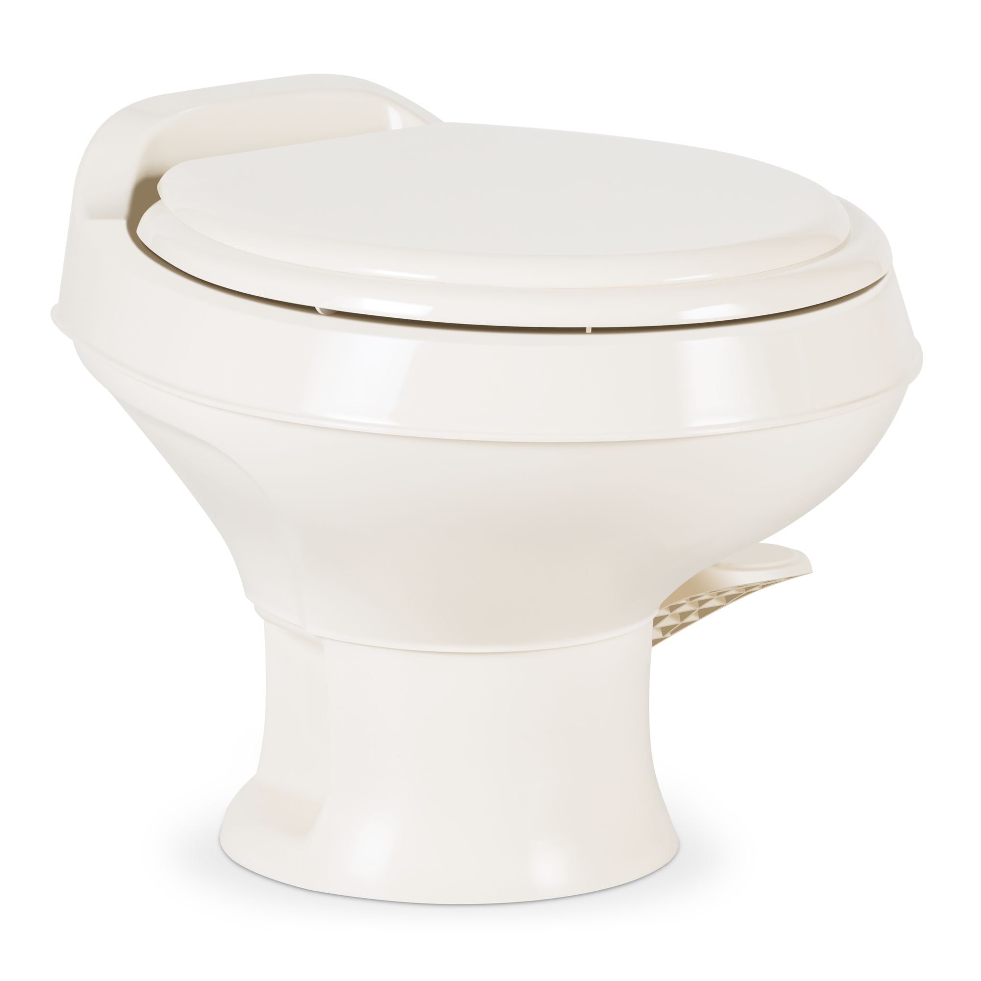 Dometic 302301671 300 Series Low Profile Heavy Duty Plastic RV Toilet, White