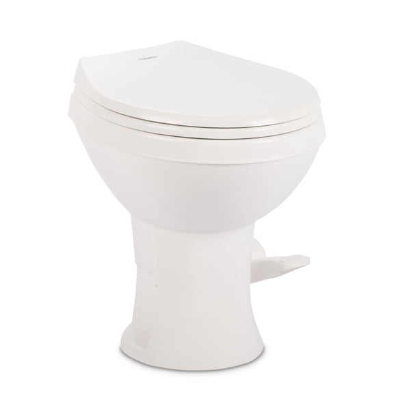 Dometic 400 Essential RV Toilet with Plastic Bowl - Standard Height, White (9610008275)