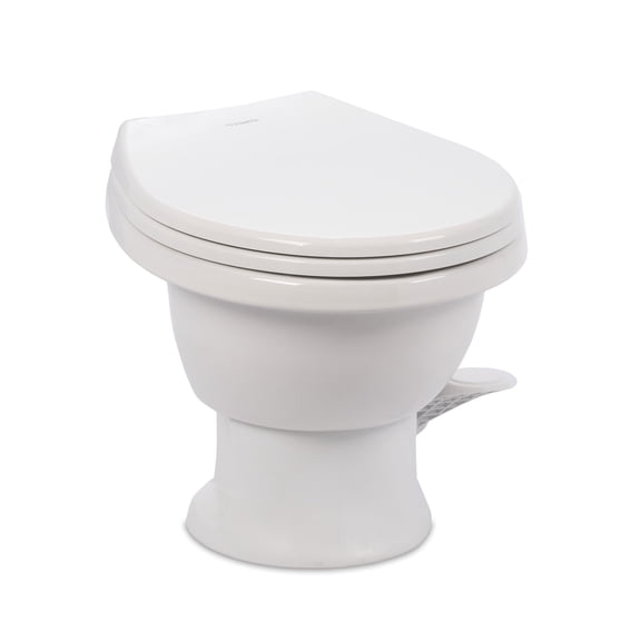 Dometic 411 Complete RV Toilet with Ceramic Bowl - Short, White (9610008263)