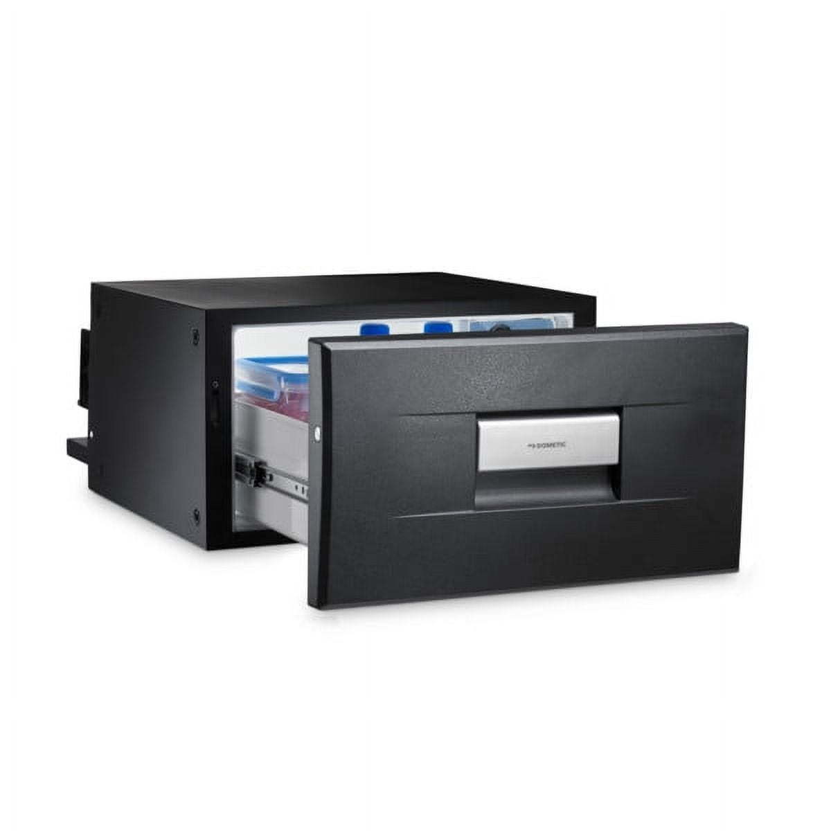 Dometic CoolMatic CD 20S Compressor Refrigerator - Low-Profile AC Operated Drawer Fridge with Easy-Pull Drawer and Variable Thermostat - 10" Height 1 Cu Ft Keyed Lock Freezer