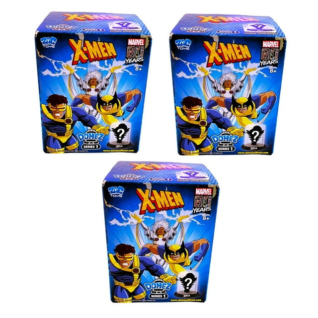 Domez 3 Pack Marvel XMen Series 1 80th Anniversary Blind Box Bag