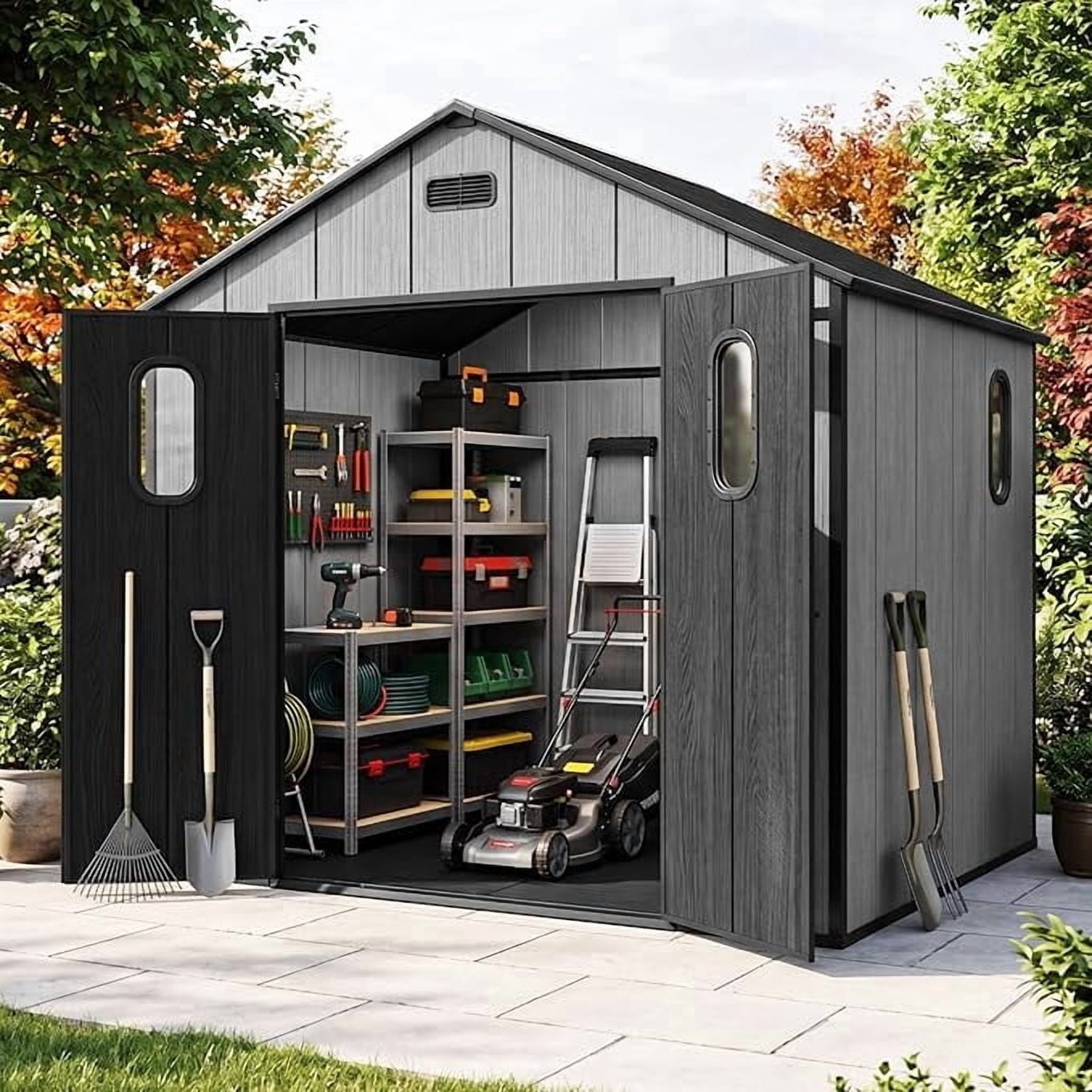 los apson? in da house １１枚セット Keter Oakland 11x7.5 Ft Outdoor Garden Tool Shed with Windows