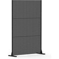 thumbnail image 1 of Domi Metal Privacy Screen, Outdoor Patio Screen Panels Decorative Fences Indoor Room Space Divider Stand Freestanding Privacy Screen for Patio, Garden, Balcony, Black (Block), 1 of 8