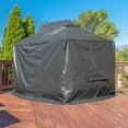thumbnail image 1 of Domi Outdoor Living 10' x 12' Double Roof Universal Winter Gazebo Cover for Hardtop Gazebos,Enclosed Cover with Sidewalls and Mesh Windows Waterproof,Black, 1 of 7