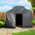 thumbnail image 1 of Domi Outdoor Living 12' x 12' Double Roof Universal Winter Gazebo Cover for Hardtop Gazebos,Enclosed Cover with Sidewalls and Mesh Windows Waterproof,Black, 1 of 7