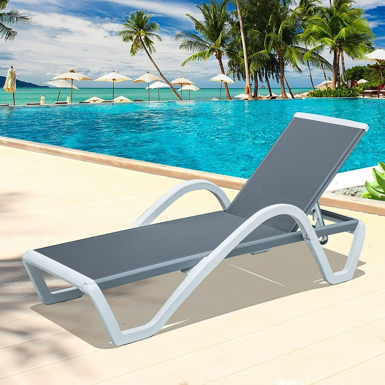 Grey plastic online sun lounger