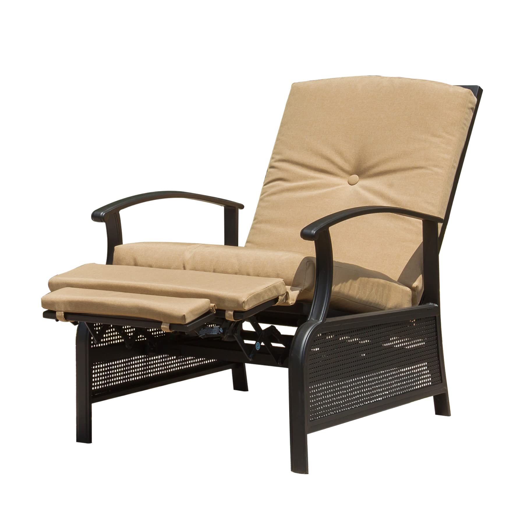 Domi Outdoor Living Adjustable Patio Recliner Chair, Metal Reclining Lounge Chair, Remova Recliner, Comfortable Seating - image 1 of 8