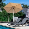 thumbnail image 1 of Domi Outdoor Living Dia.7.5FT Patio Umbrella with Push Button Tilt and Crank, UV Protection Waterproof Market Sun Umbrella for Garden, Deck, Backyard, Pool ，Beige, 1 of 8