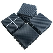Domi Outdoor Living Plastic Interlocking Deck Tiles, 44 Pieces One Pack, 12"x12" Waterproof Outdoor Flooring All Weather Use Decking Tiles for Shed Floor Porch Poolside Garden Backyard, Gray