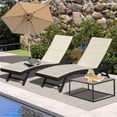 thumbnail image 1 of Domi Outdoor Lounge Chairs Set of 2, Aluminum Wicker Outdoor Chaise Lounge Chairs with 4 Adjustable Positions, Pool Lounge Chairs for Patio, Beach, Yard, Deck, Poolside, 1 of 9