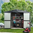 Domi Outdoor Storage Shed 8.2'x 6.2', Metal Garden Shed for Bike, Trash