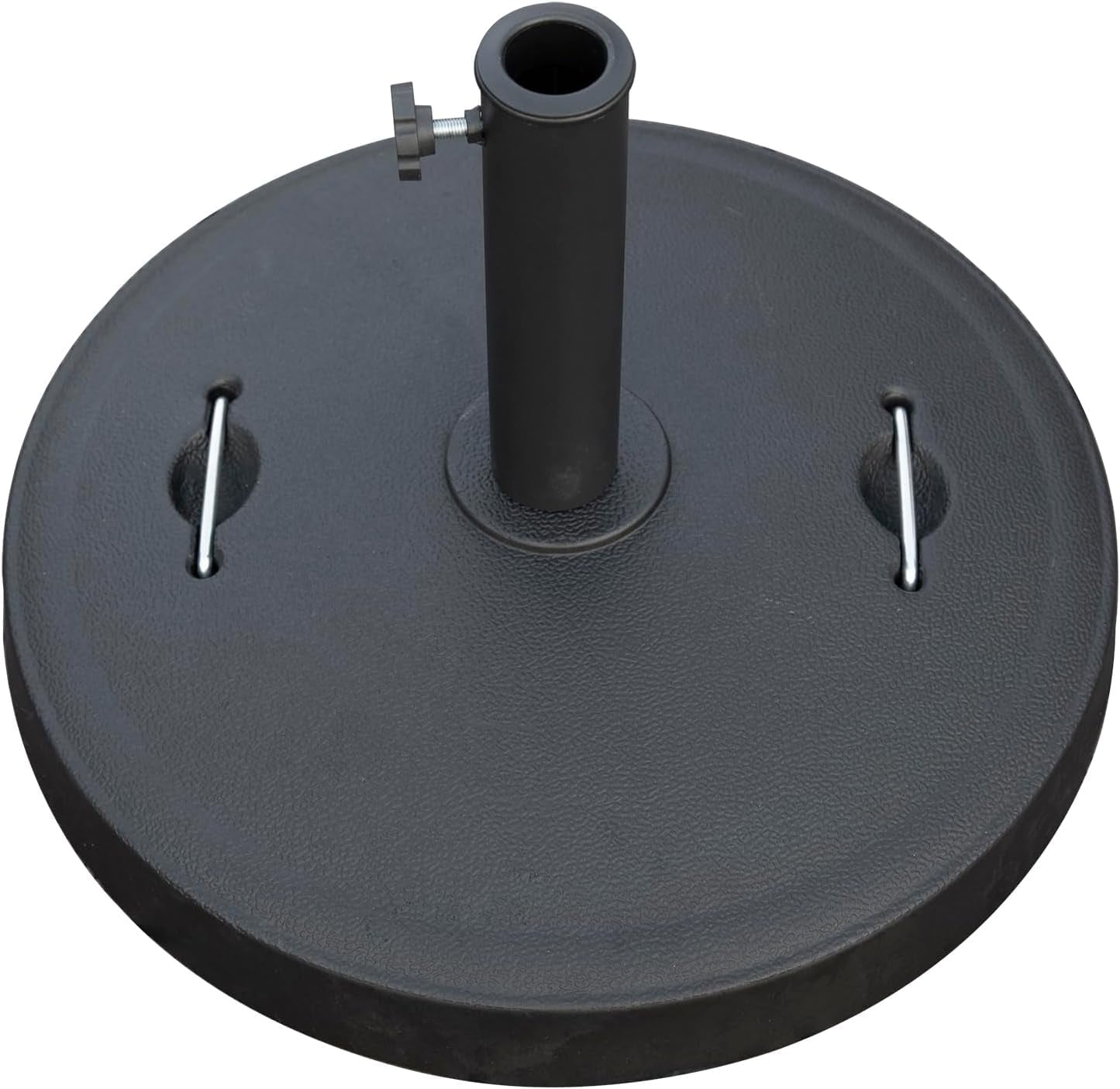 Domi Patio Umbrella Base, Umbrella Stand Base with Adjustable Knob and 2 Durable Handles, Patio Table Umbrella Base for Outdoor 1.5''~1.9'' Market Umbrella Heavy Duty Umbrella Holder, Black