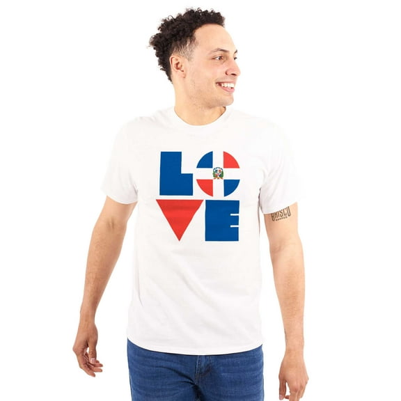 Domical Republic Flag DR Pride Love Plus Size Crewneck Graphic Tee Shirt Brisco Brands 2X