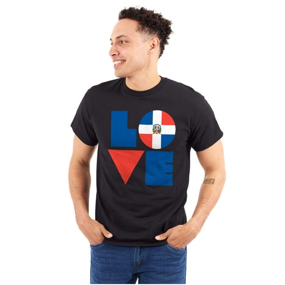 Domical Republic Flag DR Pride Love Plus Size Crewneck Graphic Tee Shirt Brisco Brands 4X