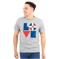 thumbnail image 1 of Domical Republic Flag DR Pride Love Plus Size Crewneck Graphic Tee Shirt Brisco Brands 4X, 1 of 5